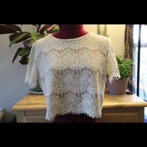 Elegant floral crop top